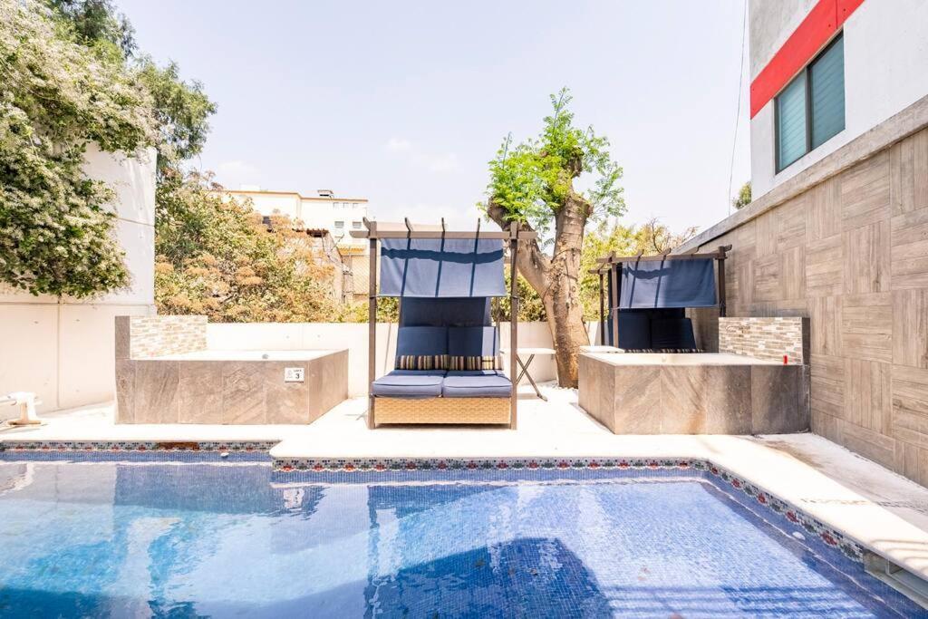 Loft Arte Y Diseno, Terraza, Asador, 3 Pantallas "Cuernavaca Somos El Unico Airbn Que Te Ofrece 2 Exclusivos Jacuzzis Profesionales Con Agua Caliente Y Sistema De Hidromasaje, Tipo Spa" Fraccionamiento Vigilancia 24 Horas Apartment ภายนอก รูปภาพ